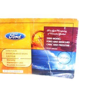 BK23 - 2006 Ford & Mercury Cars Freestar OWNER INFORMATION MANUA &  Maintenance